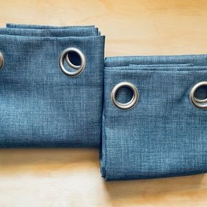 Threshold Rustic Blue - Silver Grommet Black Out Curtain Panels (54”x84”)